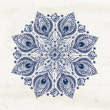 Bohemian Vibes VI Mandala Blue by Dina June. SKU 70446a. Archival Giclee Fine art print for wall decor.