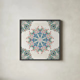 Bohemian Vibes VII by Dina June. Shown in a sleek black glass frame for a contemporary gallery look. Available as an archival giclee rolled canvas, fine art paper, or poster print. SKU 60783a.