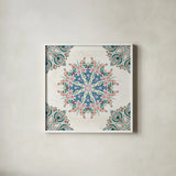 Bohemian Vibes VII by Dina June. Shown in a crisp white glass frame for a clean and minimalist style. Available as an archival giclee rolled canvas, fine art paper, or poster print. SKU 60783a.
