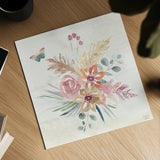 Boho Garden II by Dina June. Shown as a detailed flat fine art print, highlighting archival giclee quality. Available as an archival giclee rolled canvas, fine art paper, or poster print. SKU 77239a.