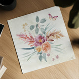 Boho Garden III by Dina June. Shown as a detailed flat fine art print, highlighting archival giclee quality. Available as an archival giclee rolled canvas, fine art paper, or poster print. SKU 77240a.