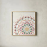 Boho Garden IX by Dina June. Shown in a natural wood glass frame for a timeless modern aesthetic. Available as an archival giclee rolled canvas, fine art paper, or poster print. SKU 77246a.