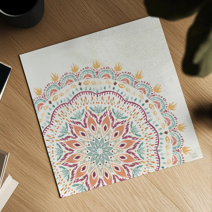 Boho Garden VIII by Dina June. Shown as a detailed flat fine art print, highlighting archival giclee quality. Available as an archival giclee rolled canvas, fine art paper, or poster print. SKU 77245a.