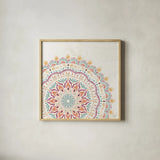 Boho Garden VIII by Dina June. Shown in a natural wood glass frame for a timeless modern aesthetic. Available as an archival giclee rolled canvas, fine art paper, or poster print. SKU 77245a.