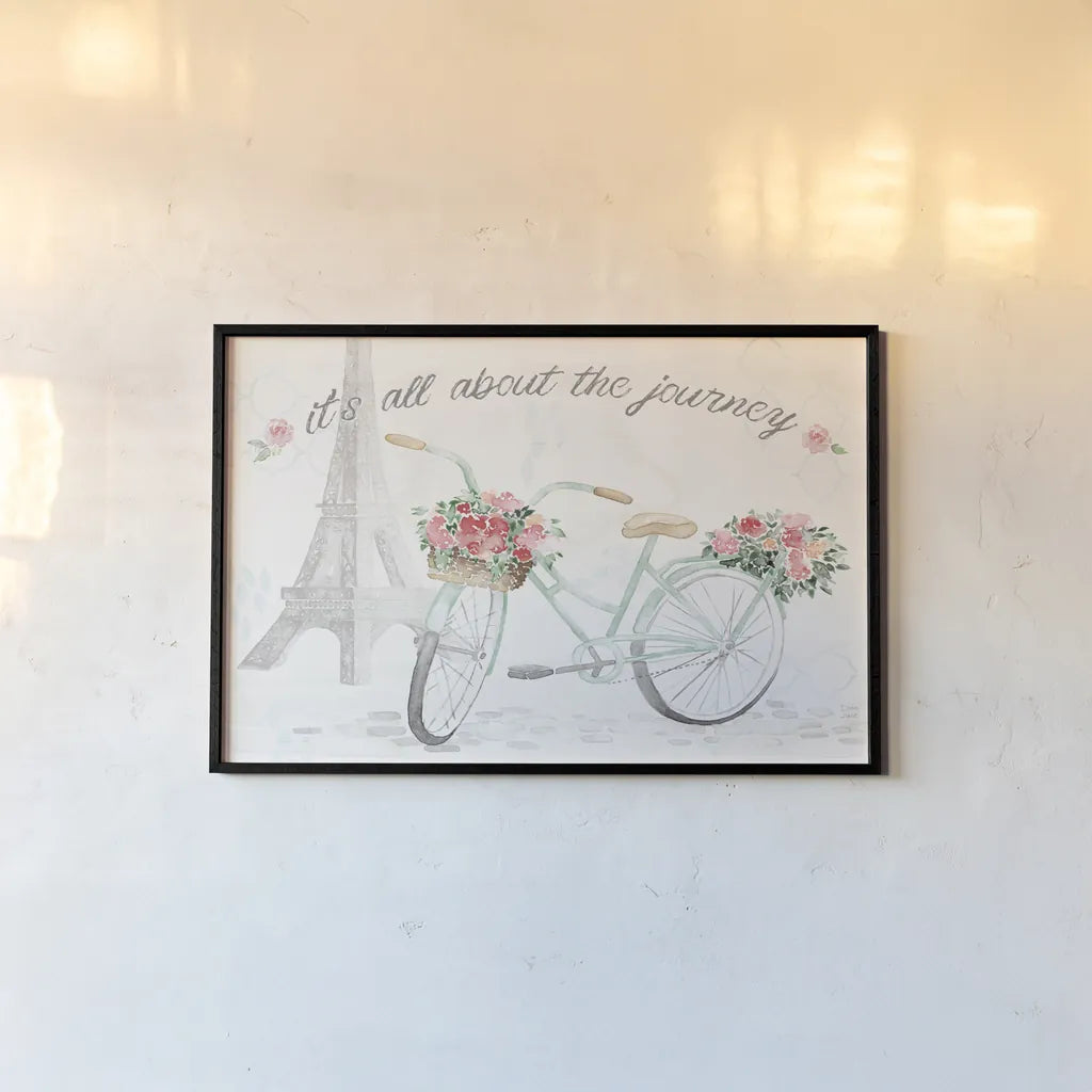 Boho Ride I by Dina June. shown as a paper print in a black flame. Available as a archival giclee rolled canvas, fine art paper, or poster print. SKU 56209i.