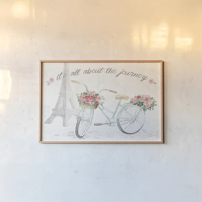 Boho Ride I by Dina June. shown as a paper print in a natural frame. Available as a archival giclee rolled canvas, fine art paper, or poster print. SKU 56209i.