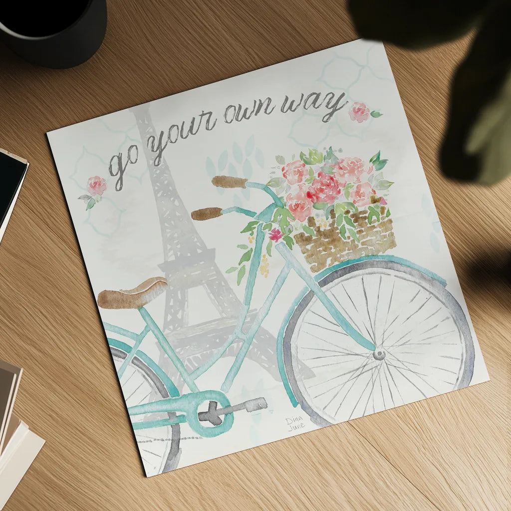 Boho Ride II by Dina June. Shown as a detailed flat fine art print, highlighting archival giclee quality. Available as an archival giclee rolled canvas, fine art paper, or poster print. SKU 56210a.