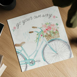 Boho Ride II no Eiffel Tower by Dina June. Shown as a detailed flat fine art print, highlighting archival giclee quality. Available as an archival giclee rolled canvas, fine art paper, or poster print. SKU 56760a.