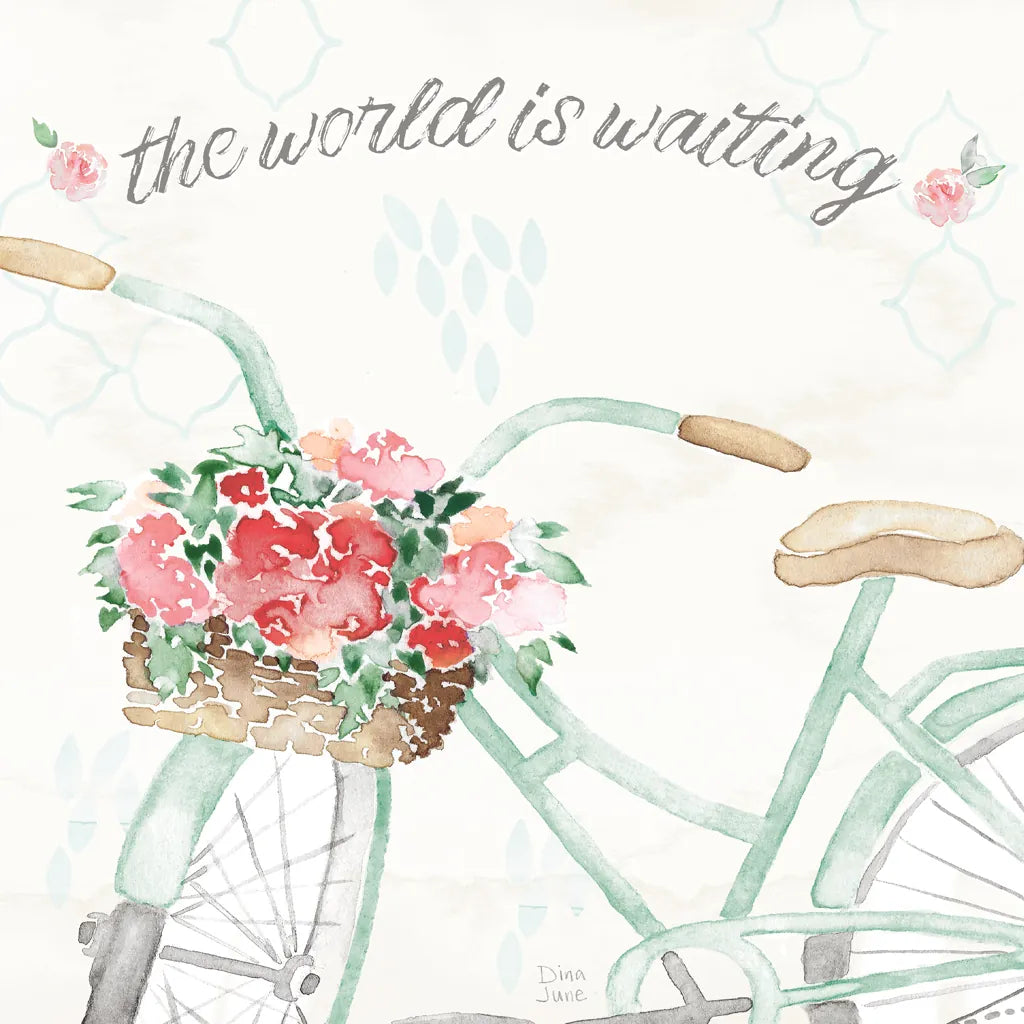 Boho Ride III no Eiffel Tower by Dina June. SKU 56761a. Archival Giclee Fine art print for wall decor.