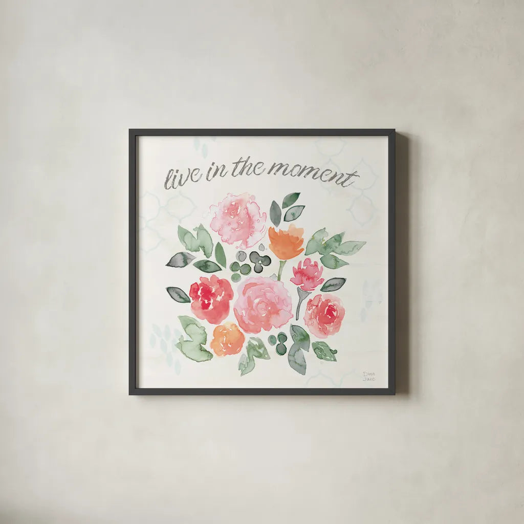 Boho Ride IV by Dina June. Shown in a sleek black glass frame for a contemporary gallery look. Available as an archival giclee rolled canvas, fine art paper, or poster print. SKU 56212a.