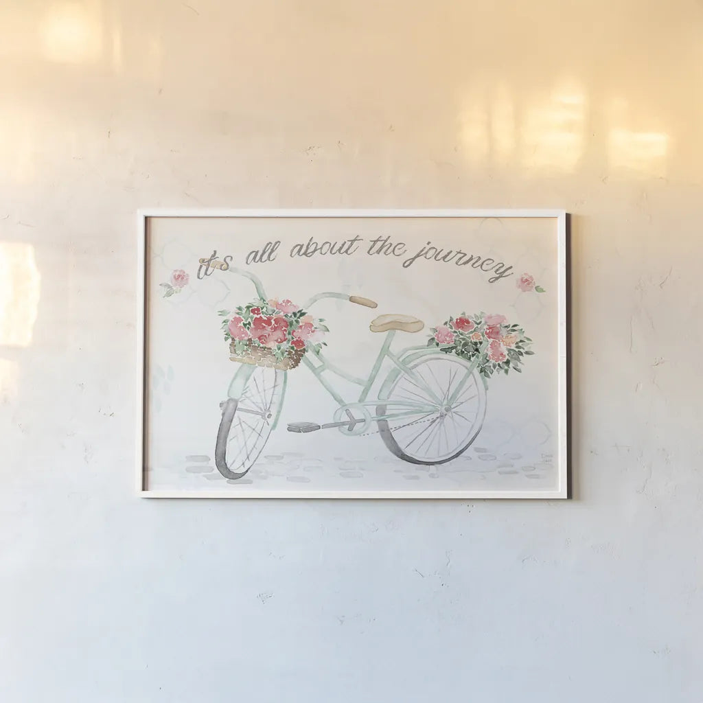 Boho Ride VI by Dina June. shown as a paper print in a white frame. Available as a archival giclee rolled canvas, fine art paper, or poster print. SKU 56762i.