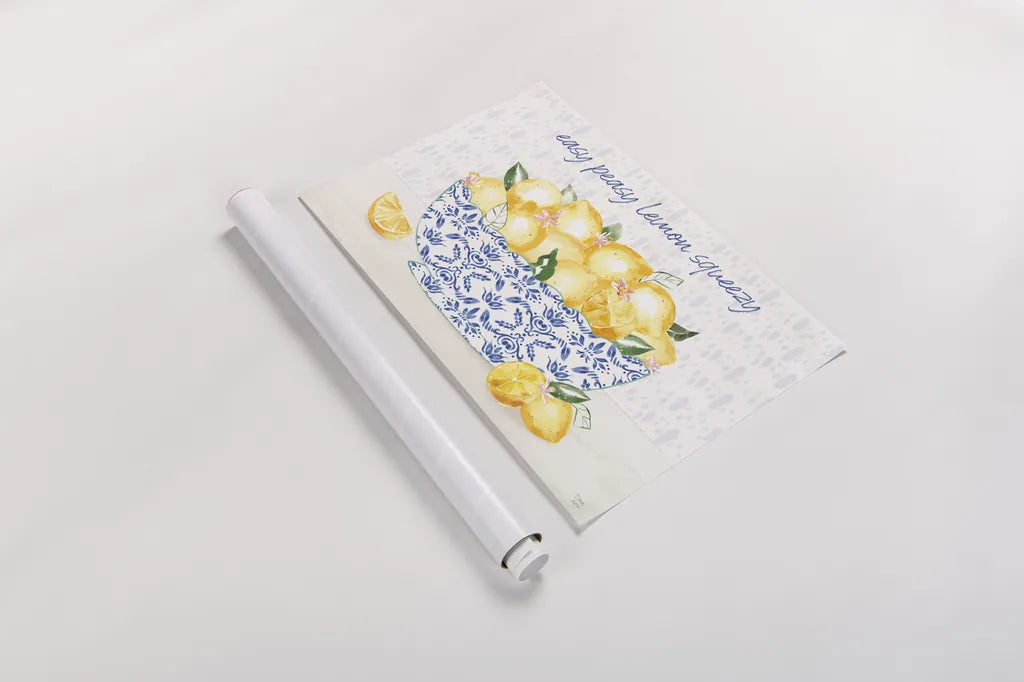 Citron Traditions I by Dina June. shown as a rolled paper print. Available as archival giclee rolled canvas, fine art paper, or poster print. SKU 76691i.