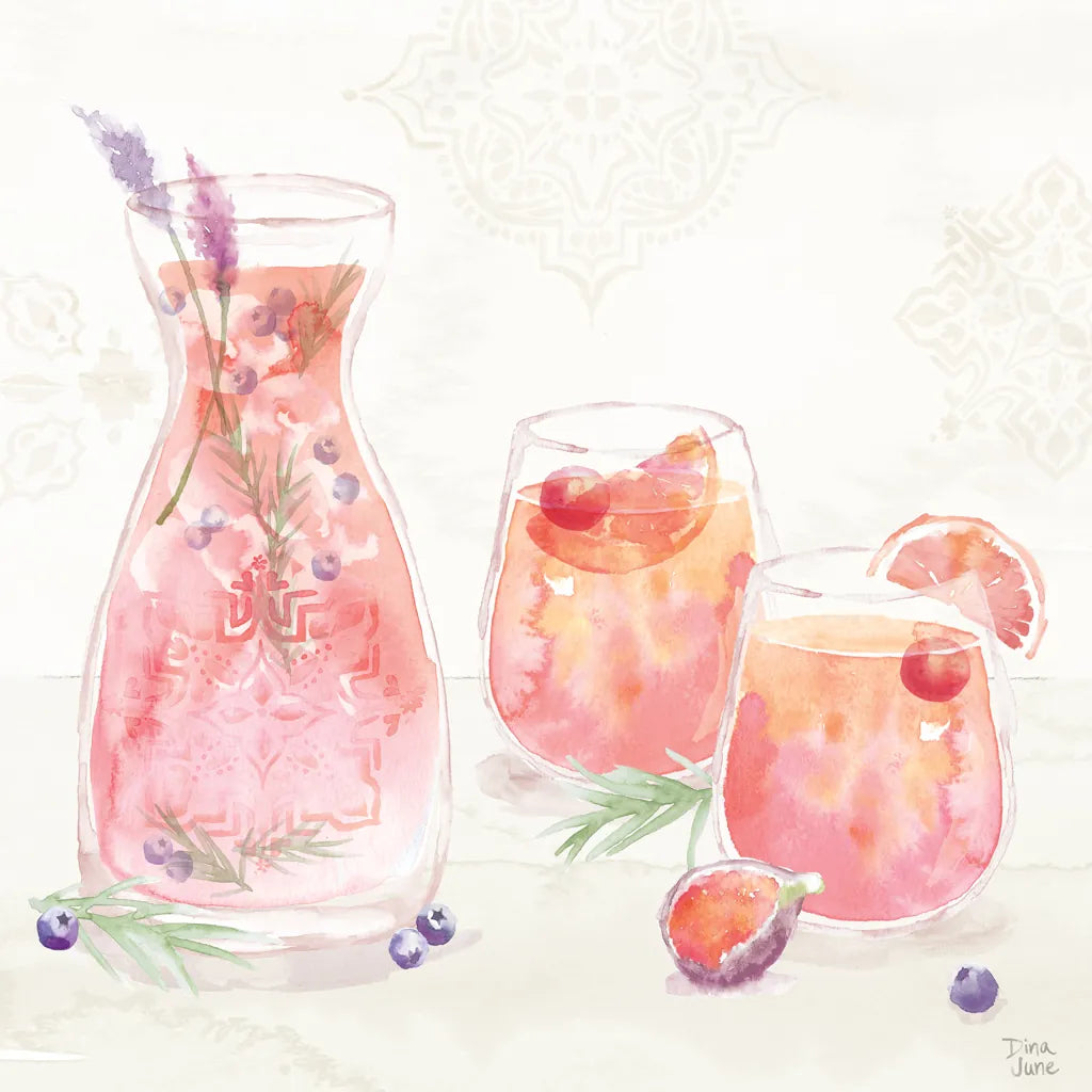 Classy Cocktails II by Dina June. SKU 69235a. Archival Giclee Fine art print for wall decor.