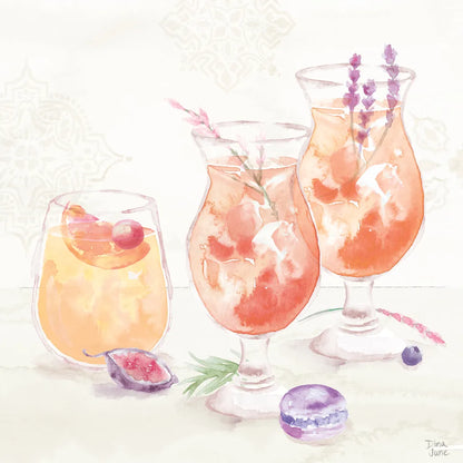 Classy Cocktails III by Dina June. SKU 69236a. Archival Giclee Fine art print for wall decor.