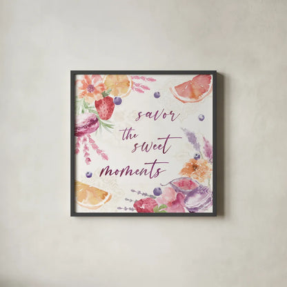 Classy Cocktails VI by Dina June. Shown in a sleek black glass frame for a contemporary gallery look. Available as an archival giclee rolled canvas, fine art paper, or poster print. SKU 69239a.