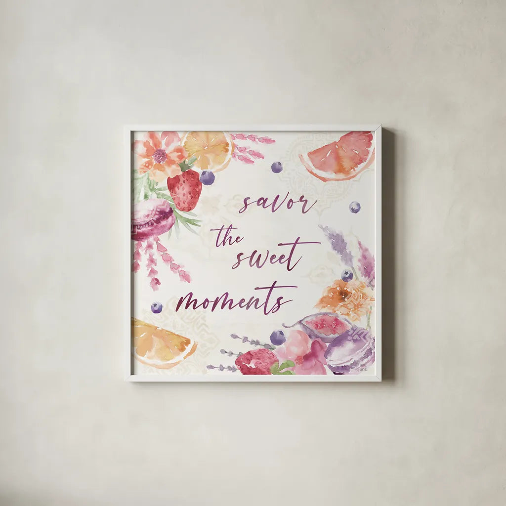 Classy Cocktails VI by Dina June. Shown in a crisp white glass frame for a clean and minimalist style. Available as an archival giclee rolled canvas, fine art paper, or poster print. SKU 69239a.