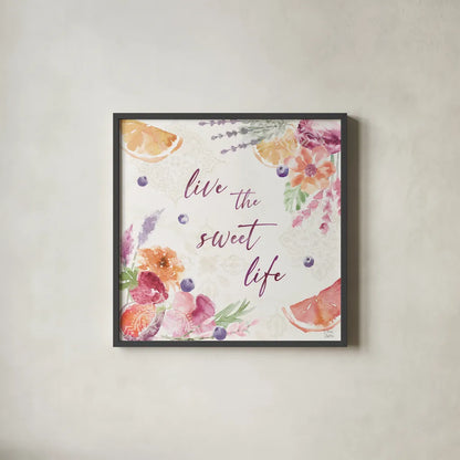 Classy Cocktails VII by Dina June. Shown in a sleek black glass frame for a contemporary gallery look. Available as an archival giclee rolled canvas, fine art paper, or poster print. SKU 69240a.