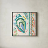 Coastline III by Dina June. Shown in a sleek black glass frame for a contemporary gallery look. Available as an archival giclee rolled canvas, fine art paper, or poster print. SKU 94497a.
