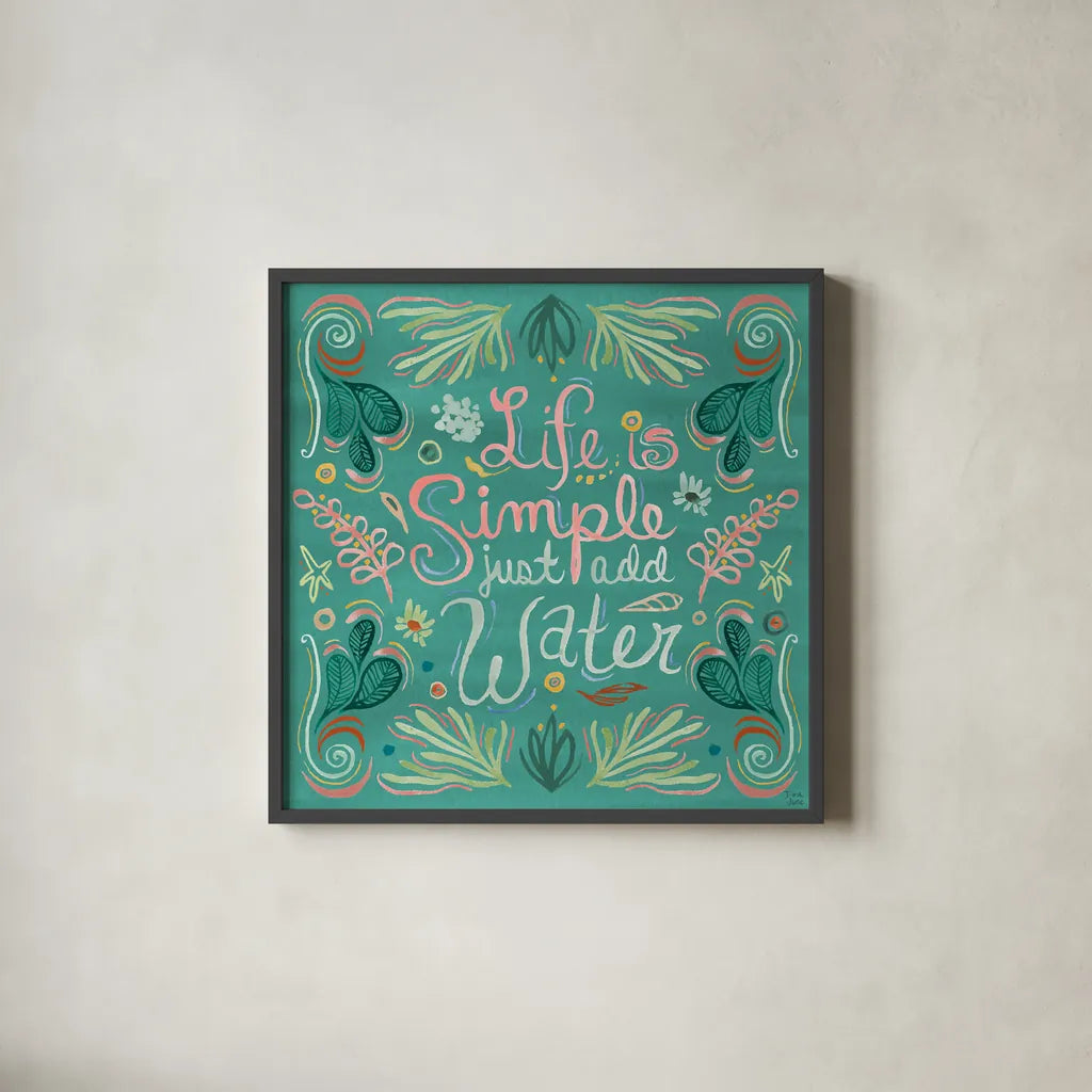 Coastline VII by Dina June. Shown in a sleek black glass frame for a contemporary gallery look. Available as an archival giclee rolled canvas, fine art paper, or poster print. SKU 94501a.