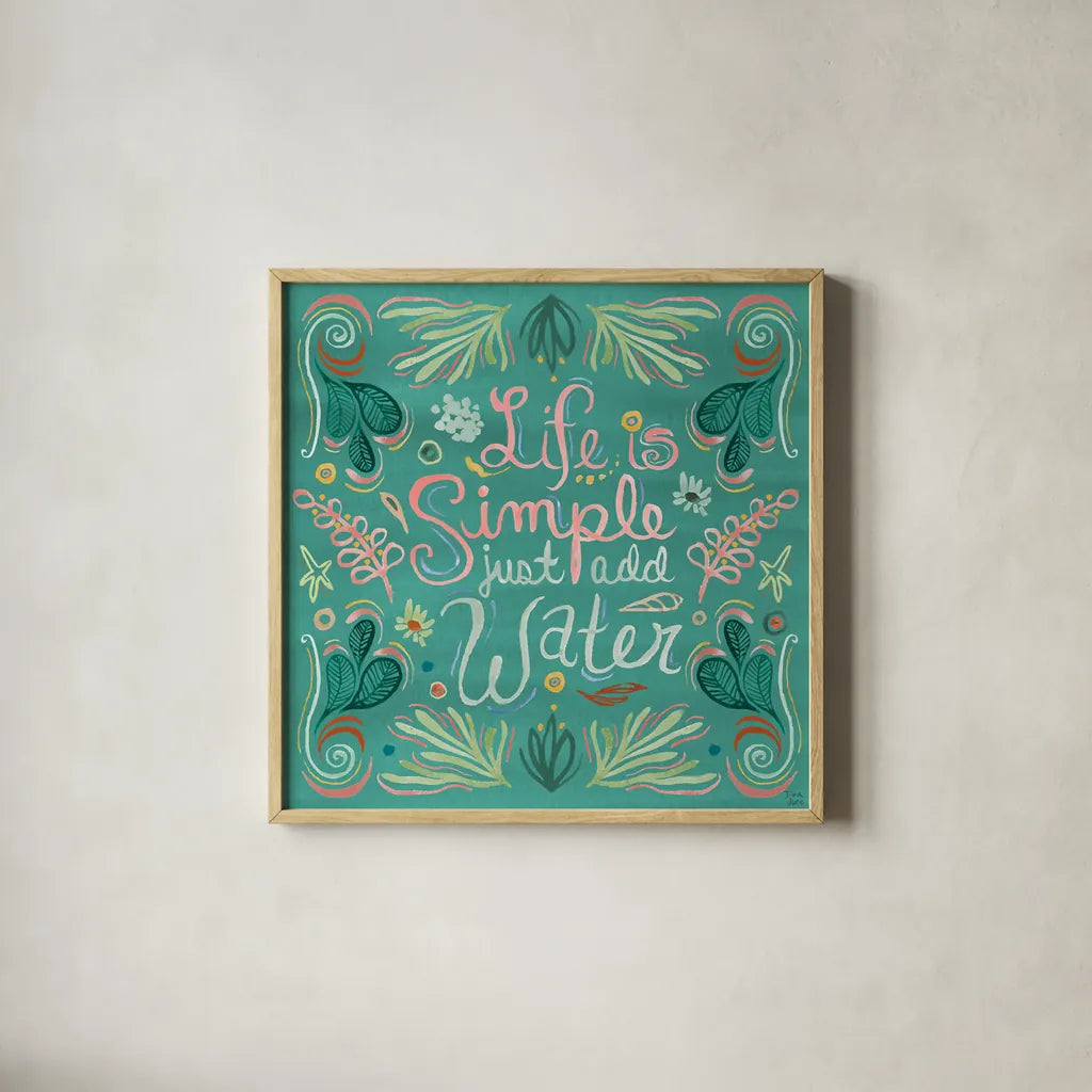 Coastline VII by Dina June. Shown in a natural wood glass frame for a timeless modern aesthetic. Available as an archival giclee rolled canvas, fine art paper, or poster print. SKU 94501a.