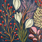 Enchanted Floral Forest by Dina June. SKU 103680a. Archival Giclee Fine art print for wall decor.