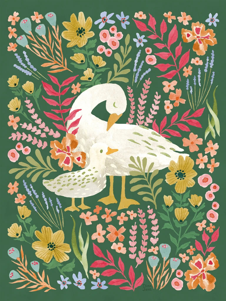 Feathered and Floral III by Dina June