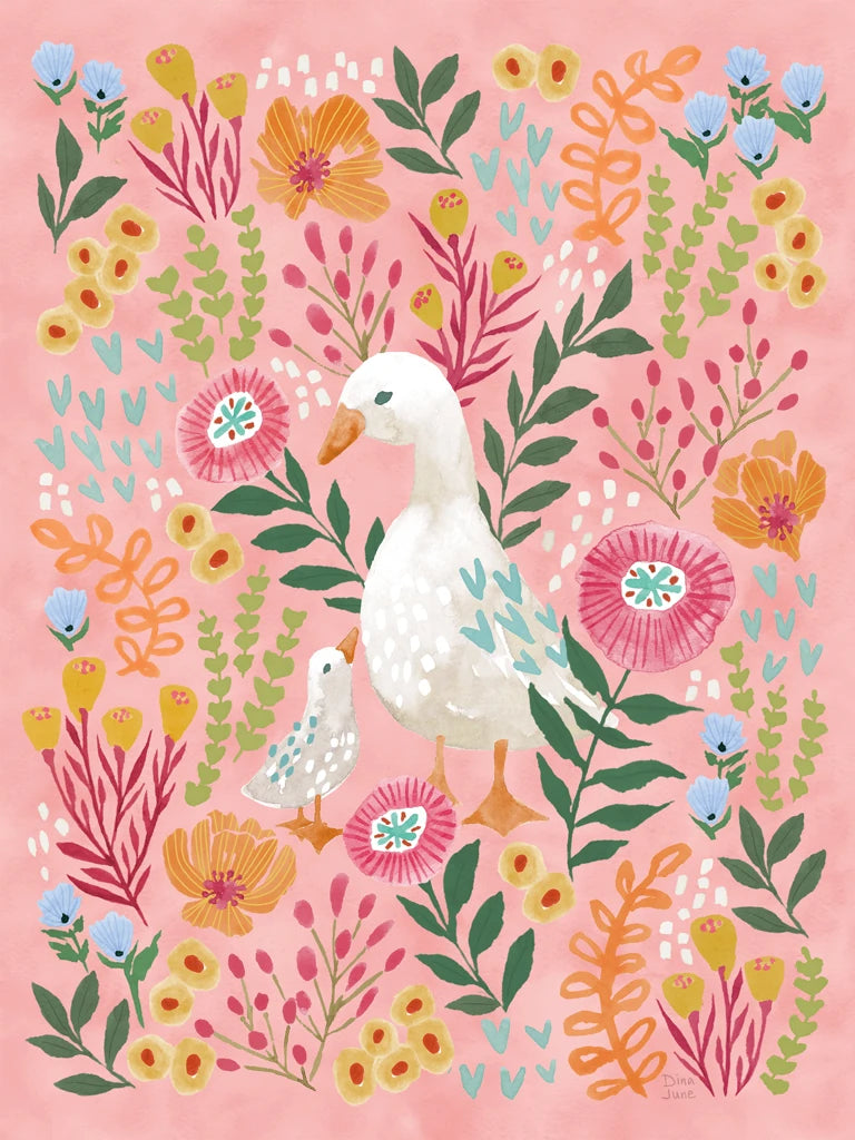 Feathered and Floral IV by Dina June