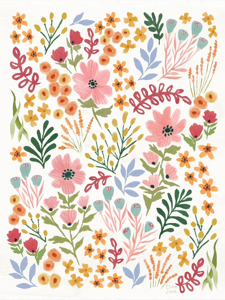 Feathered and Floral VII by Dina June