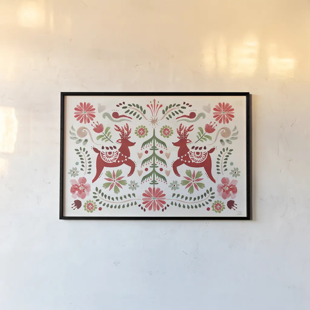 Festive Season I by Dina June. shown as a paper print in a black flame. Available as a archival giclee rolled canvas, fine art paper, or poster print. SKU 81537i.