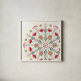 Festive Season IX by Dina June. Shown in a crisp white glass frame for a clean and minimalist style. Available as an archival giclee rolled canvas, fine art paper, or poster print. SKU 81545a.