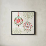 Festive Season VII by Dina June. Shown in a sleek black glass frame for a contemporary gallery look. Available as an archival giclee rolled canvas, fine art paper, or poster print. SKU 81543a.