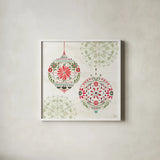 Festive Season VII by Dina June. Shown in a crisp white glass frame for a clean and minimalist style. Available as an archival giclee rolled canvas, fine art paper, or poster print. SKU 81543a.