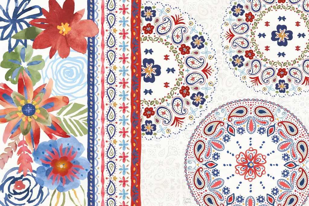 Festive Summer I by Dina June. SKU 90262i. Archival Giclee Fine art print for wall decor.