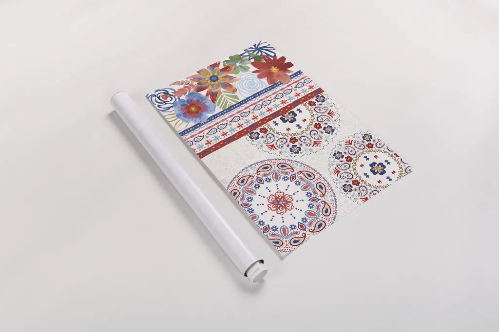 Festive Summer I by Dina June. shown as a rolled paper print. Available as archival giclee rolled canvas, fine art paper, or poster print. SKU 90262i.