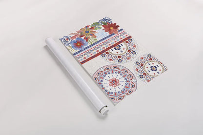 Festive Summer I by Dina June. shown as a rolled paper print. Available as archival giclee rolled canvas, fine art paper, or poster print. SKU 90262i.