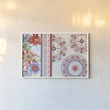 Festive Summer I by Dina June. shown as a paper print in a white frame. Available as a archival giclee rolled canvas, fine art paper, or poster print. SKU 90262i.