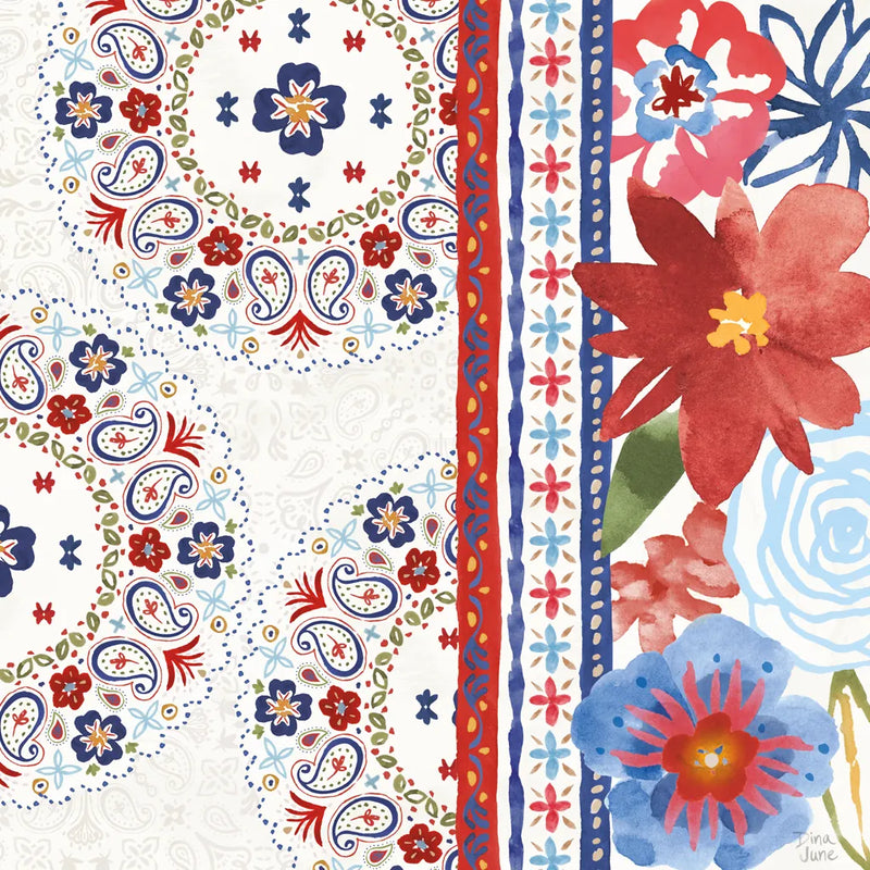 Festive Summer III by Dina June. SKU 90264a. Archival Giclee Fine art print for wall decor.