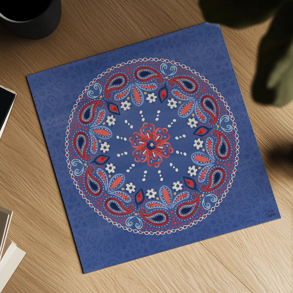 Festive Summer VI by Dina June. Shown as a detailed flat fine art print, highlighting archival giclee quality. Available as an archival giclee rolled canvas, fine art paper, or poster print. SKU 90267a.