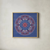 Festive Summer VI by Dina June. Shown in a natural wood glass frame for a timeless modern aesthetic. Available as an archival giclee rolled canvas, fine art paper, or poster print. SKU 90267a.