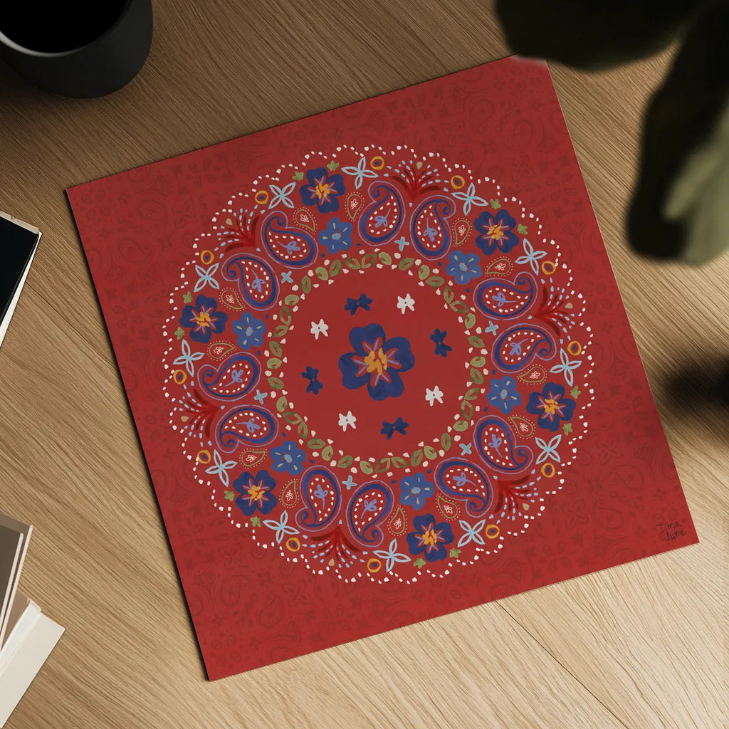 Festive Summer VII by Dina June. Shown as a detailed flat fine art print, highlighting archival giclee quality. Available as an archival giclee rolled canvas, fine art paper, or poster print. SKU 90268a.