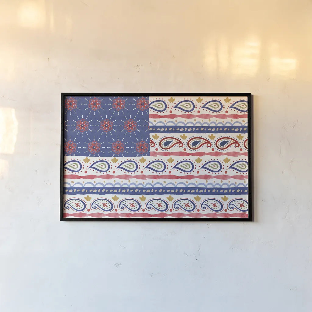 Festive Summer VIII by Dina June. shown as a paper print in a black flame. Available as a archival giclee rolled canvas, fine art paper, or poster print. SKU 93172i.