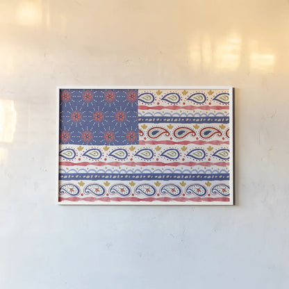 Festive Summer VIII by Dina June. shown as a paper print in a white frame. Available as a archival giclee rolled canvas, fine art paper, or poster print. SKU 93172i.