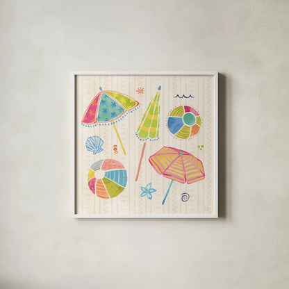 Fine in the Sunshine I by Dina June. Shown in a crisp white glass frame for a clean and minimalist style. Available as an archival giclee rolled canvas, fine art paper, or poster print. SKU 99579a.