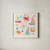 Fine in the Sunshine II by Dina June. Shown in a crisp white glass frame for a clean and minimalist style. Available as an archival giclee rolled canvas, fine art paper, or poster print. SKU 99580a.