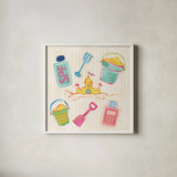 Fine in the Sunshine III by Dina June. Shown in a crisp white glass frame for a clean and minimalist style. Available as an archival giclee rolled canvas, fine art paper, or poster print. SKU 99581a.