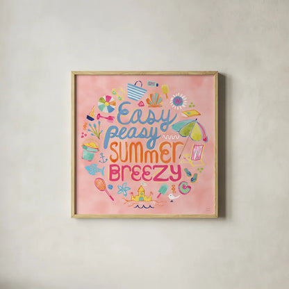 Fine in the Sunshine V by Dina June. Shown in a natural wood glass frame for a timeless modern aesthetic. Available as an archival giclee rolled canvas, fine art paper, or poster print. SKU 99583a.