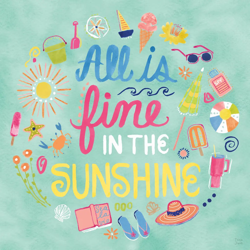 Fine in the Sunshine VI by Dina June. SKU 99584a. Archival Giclee Fine art print for wall decor.
