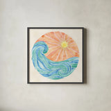 Fine in the Sunshine VII by Dina June. Shown in a sleek black glass frame for a contemporary gallery look. Available as an archival giclee rolled canvas, fine art paper, or poster print. SKU 99585a.