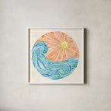 Fine in the Sunshine VII by Dina June. Shown in a crisp white glass frame for a clean and minimalist style. Available as an archival giclee rolled canvas, fine art paper, or poster print. SKU 99585a.