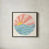 Fine in the Sunshine VIII by Dina June. Shown in a sleek black glass frame for a contemporary gallery look. Available as an archival giclee rolled canvas, fine art paper, or poster print. SKU 99586a.